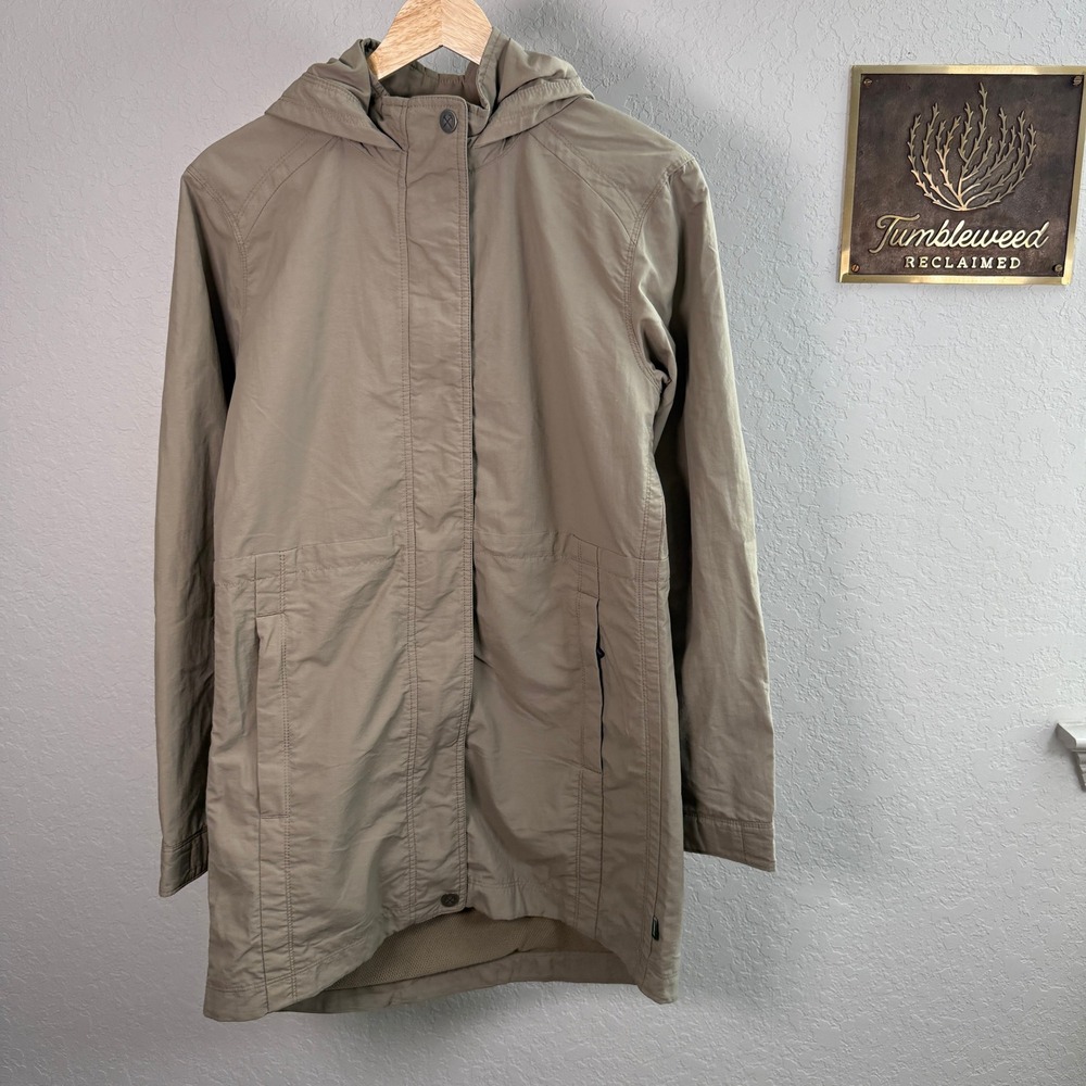 REI Co Op Women's Hooded Anorak Jacket Khaki Green Size XS Built on Purpose - Picture 3 of 10